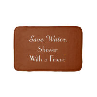 Rotbraunes Gerettet Wasser Funny Plush Bath Mat