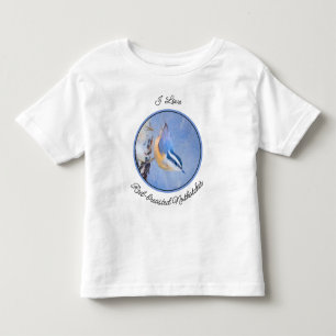 Rotbrustkleiber Malerei Originale Vogelkunst Kleinkind T-shirt