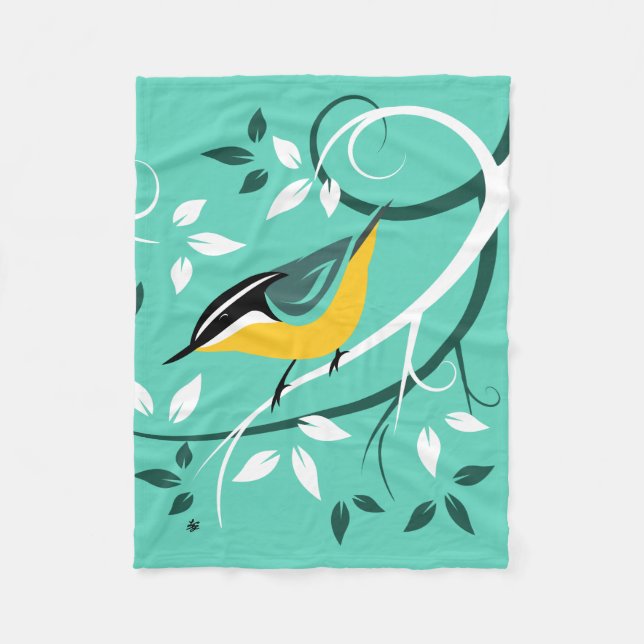 Rotbrustnuthatch Fleecedecke (Vorderseite)