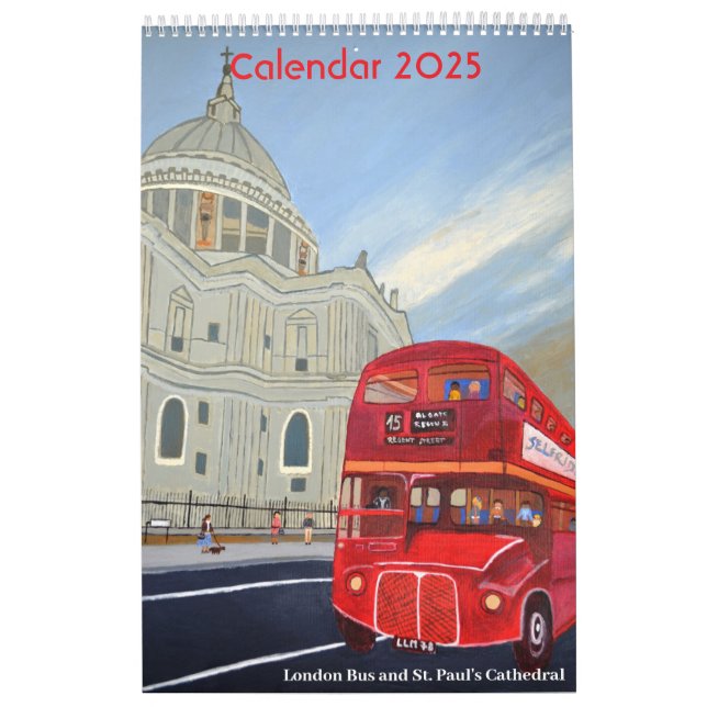 Rotbuskalender London 2025 Kalender (Titelbild)