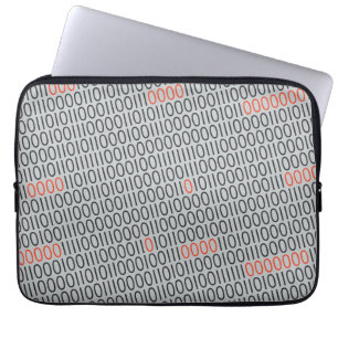 Rotdetails des BINÄREN CODES Laptopschutzhülle