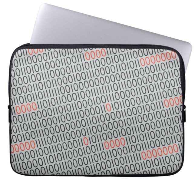 Rotdetails des BINÄREN CODES Laptopschutzhülle (Vorderseite)