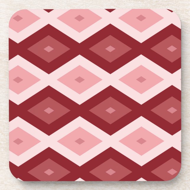 Rotdiamantenmuster Getränkeuntersetzer (Vorderseite)