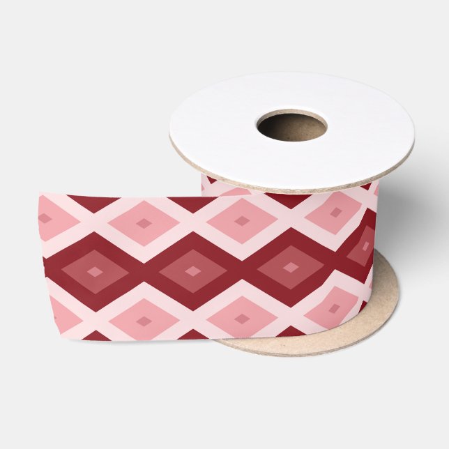 Rotdiamantenmuster Satinband (Spule)