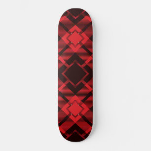 Rotdiamantenmuster Tartan Skateboard