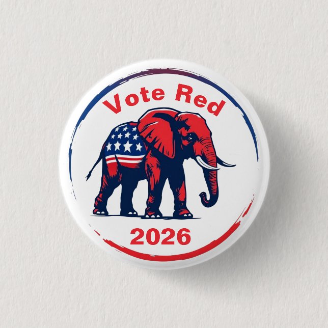 Rote Abstimmung 2026 Button (Vorderseite)