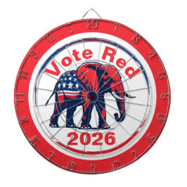 Rote Abstimmung 2026 Dartscheibe