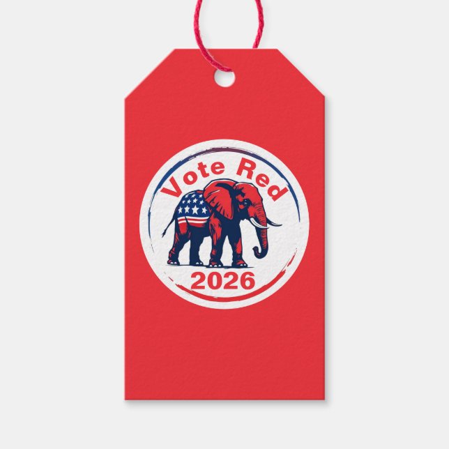 Rote Abstimmung 2026 Geschenkanhänger (Vorderseite)