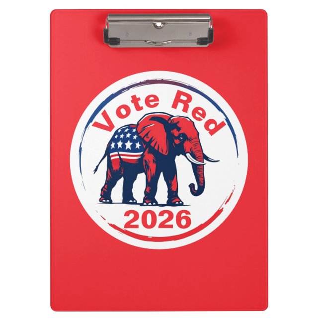 Rote Abstimmung 2026 Klemmbrett (Vorderseite)