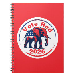 Rote Abstimmung 2026 Notizblock