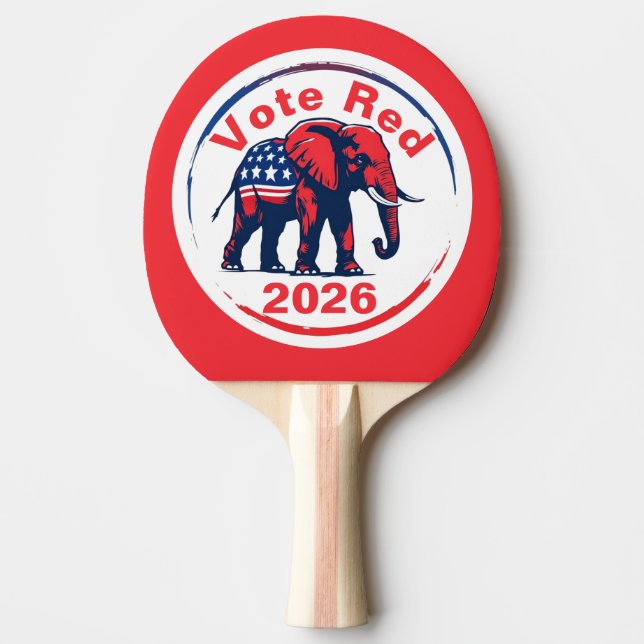 Rote Abstimmung 2026 Tischtennis Schläger (Vorderseite)