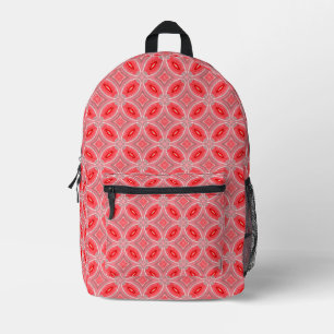 Rote abstrakte Blume Bedruckter Rucksack