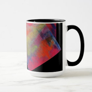 Rote abstrakte Entwurfs-Monogramm-Tasse Tasse