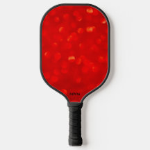 Rote Abstrakte Monogramm-Pickleball-Paddel