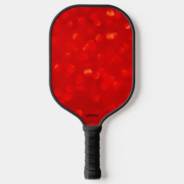 Rote Abstrakte Monogramm-Pickleball-Paddel Pickleball Schläger (Vorderseite)
