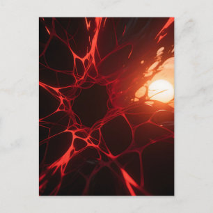 Rote Adern Sonnenuntergangs-Abgrund Postkarte