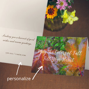 Rote Ahorn-Blätter Karte