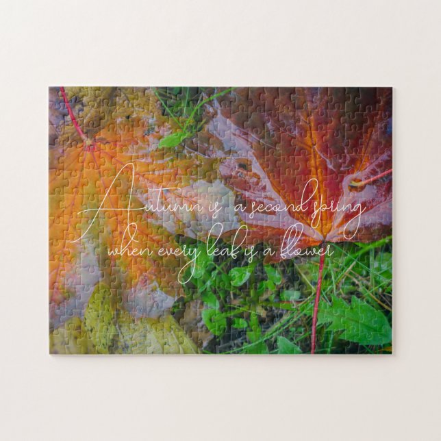 Rote Ahorn-Blätter Puzzle (Horizontal)
