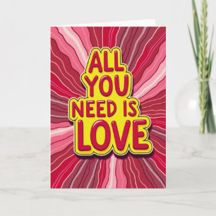 Rote Alles-was-du-brauchst-ist-Liebe-Karte Karte