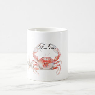 Rote Aloha-Krabbe Kaffeetasse