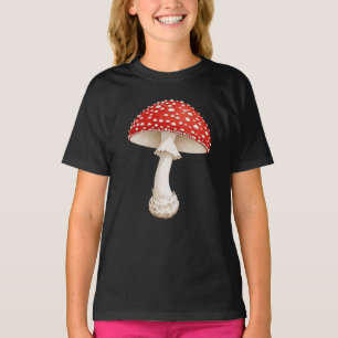 Rote Amanita-Pilz-Botanische Illustration T-Shirt