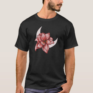 Rote Amaryllis I Blumenelement für Gärtner und Fl T-Shirt