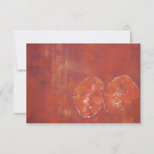 Rote Ameoba-RSVP-Karte RSVP Karte