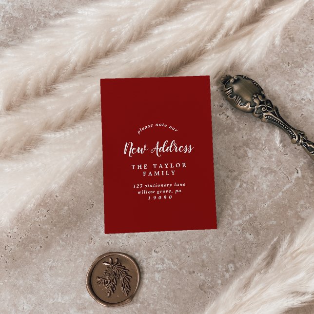 Rote Änderung der Einsteckkarte für die Adresse Visitenkarte (Von Creator hochgeladen)