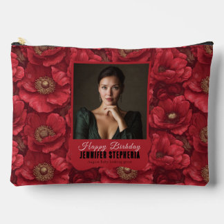 Rote Anemonen Florale Erwachsene Geburtstag Trendy Zubehörtasche