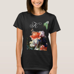 ROTE ANEMONEN, WEISSE BLUME, BAKERFLY-MONOGRAMM T-Shirt