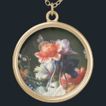 ROTE ANEMONEN, WEISSE BLUME, SCHWARZE SCHWARZE SCH VERGOLDETE KETTE<br><div class="desc">Elegante,  lebendige Blume Details aus antiken holländischen Gemälden. Farbiges,  klassisches Blumendesign mit wunderschöner digitaler Dekoration eines antiken flämischen Stillleben-Gemäldes.Cooles und künstlerisches Design für alle Zwecke,  leicht für Naturtierliebhaber anpassbar</div>