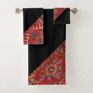 Rote Antike Orientalisch Persisch Badhandtuch Set