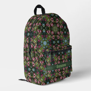 Rote Äpfel Abstraktes Muster Personalisiert Bedruckter Rucksack