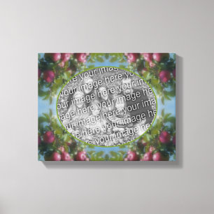 Rote Äpfel auf Bäumen kreieren Ihr eigenes Foto Leinwanddruck