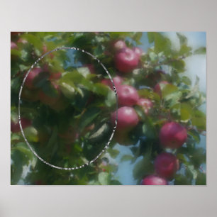 Rote Äpfel auf Baumkunst kreieren Ihr eigenes Foto Poster