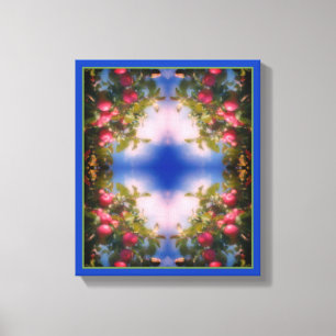 Rote Äpfel auf Baummalerei Abstrakt Leinwanddruck