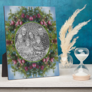 Rote Äpfel auf Baummalerei hinzufügen Ihr Foto Fotoplatte