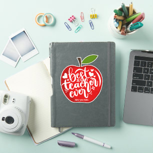 Rote Apfel Beste Lehrerin Aller Zeiten Benutzernam Aufkleber