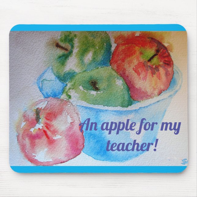 Rote Äpfel ein Apfel für meine Teacher Maus matt P Mousepad (Vorne)