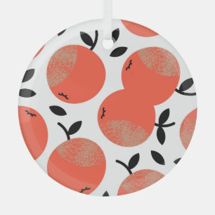Rote Äpfel: Golden Textured Pattern. Ornament Aus Glas