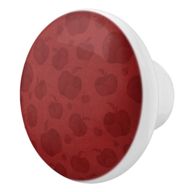 Rote Äpfel Keramikknauf (Rechts)