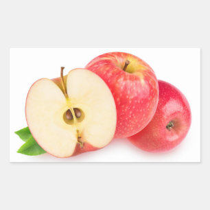 Rote Äpfel Rechteckiger Aufkleber