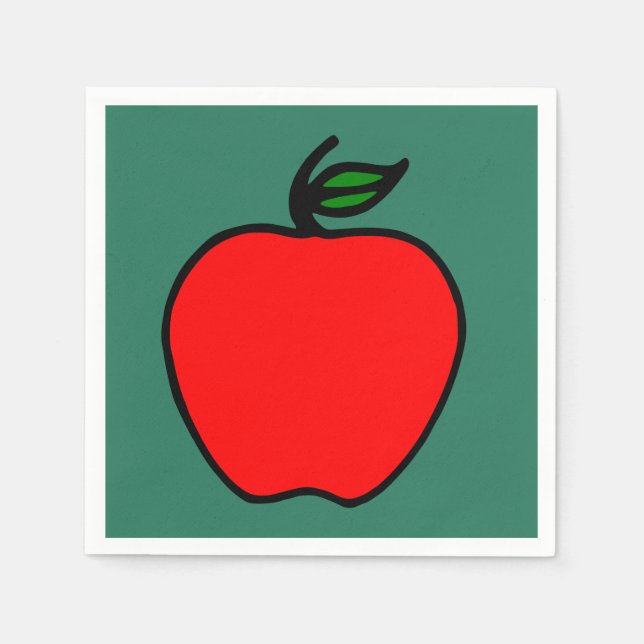 Rote Apfel Servietten (Vorderseite)