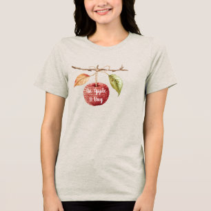 Rote Äpfel täglich Tri-Blend Shirt
