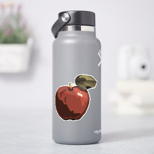 Rote Apfeldarstellung Aufkleber