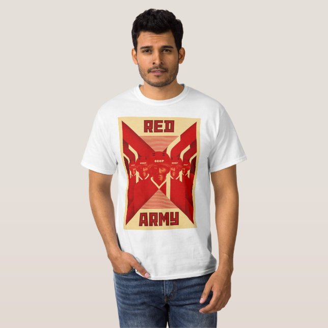 Rote Armee-Hockey-T-Shirt Weiß T-Shirt (Vorne ganz)