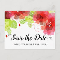 Rote ätherische Blume Hochzeit Speichern Sie das D