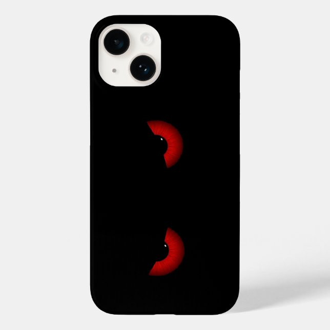 Rote Augen Monster schwarz Case-Mate iPhone Hülle (Rückseite)