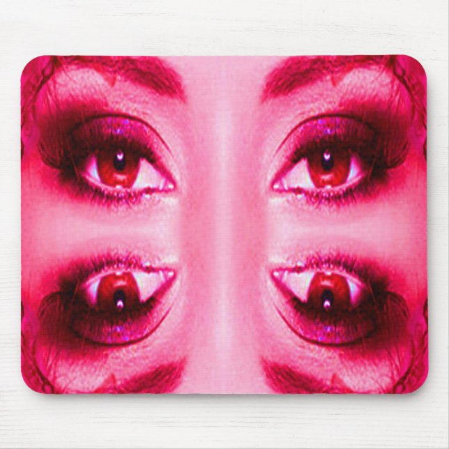 Rote Augen Mousepad (Vorne)