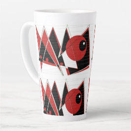 Rote Augen sehen große Tasse